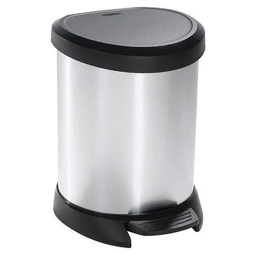 Szemetes kuka Curver® DECO BIN 05L, ezüst/fekete