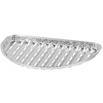 Grilltálca, MagicHome 33x19x2.0 cm, 4 db/csomag, félkör, ALU