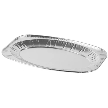 Grilltálca, MagicHome 35x24x2.6 cm, 3 db/csomag, ovális, ALU