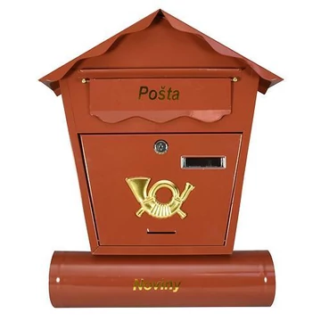 Postaláda NESTOR, 450x370x100 mm, barna
