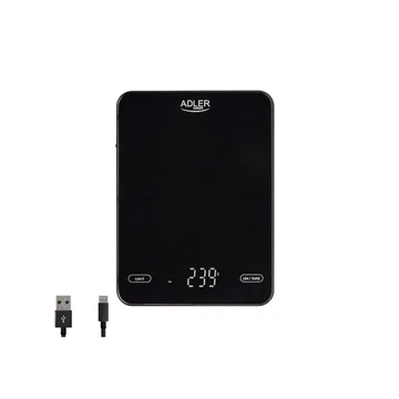 Adler AD3177b Konyhai mérleg, 10kg, újratölthető