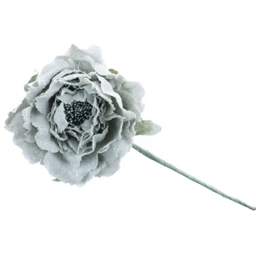 Virág pünkösdirózsa, szürke, szár, 6 db/csomag