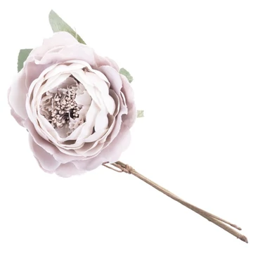 MagicHome virág, kivirult rózsa, lila, szár, virágméret: 11 cm, virághossz: 22 cm, 6db/csomag