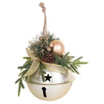 MagicHome karácsonyi száncsengő, 8 x 8 x 10 cm, arany