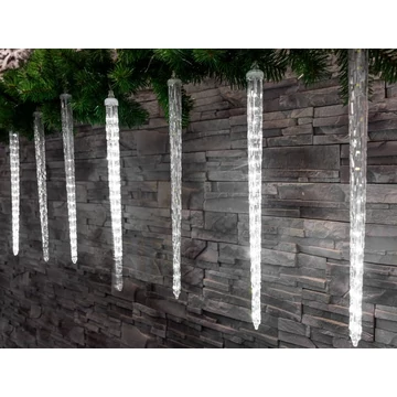 Fényfüzér MagicHome Karácsony Icicle, 288 LED hideg fehér, 8 jégcsappal, vízesés hatással, 230 V, 50 Hz,
