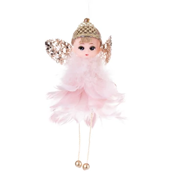 MagicHome karácsonyi dekoráció, Tündér, rózsaszín 10 x 7 x 11 cm