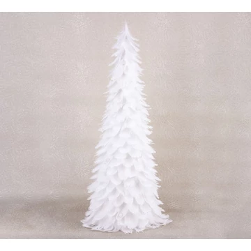 MagicHome karácsonyi dekoráció, Karácsonyfa pehelyből, fehér, 24 x 60 cm