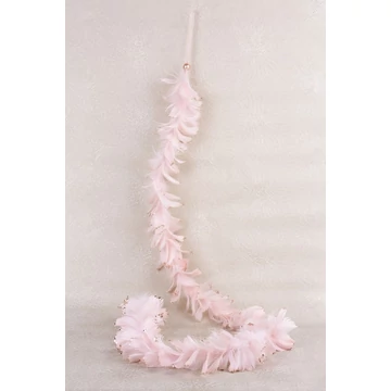MagicHome karácsonyi füzér, rózsaszín, pelyhes, 150 cm