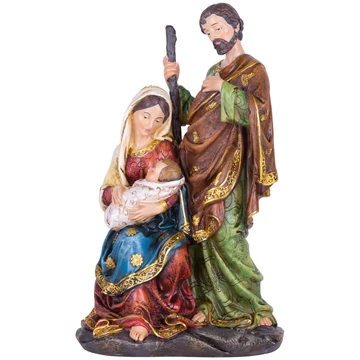 MagicHome karácsonyi dekoráció, Szent család, műgyanta, 25 cm