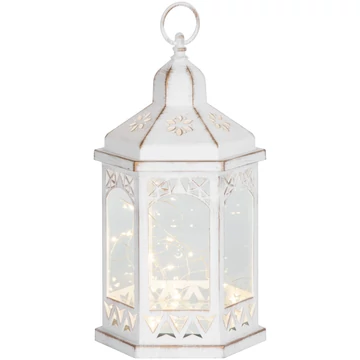 MagicHome Morocco karácsonyi lámpa, 30 m LED, fehér, 3x AAA, műanyag, időzítő, 18 x 15 x 32 cm