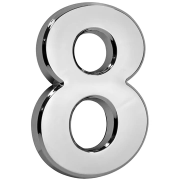 MagicHome '8' házszám, ragasztószalaggal, ezüst, 70 x 100 mm, ABS