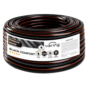 Locsolótömlő VARING BLACK COMFORT, 4 rétegű, 3/4", 25m