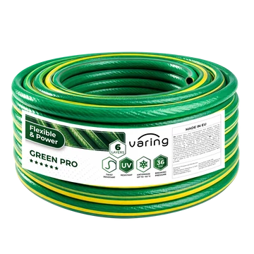 Locsolótömlő VARING GREEN PRO, 6 rétegű, 3/4", 25m