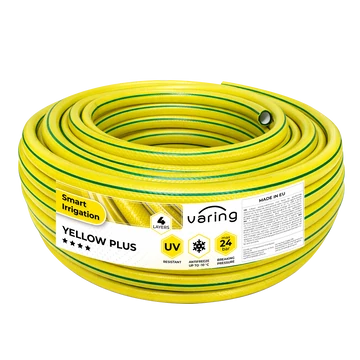 Locsolótömlő VARING YELLOW PLUS, 4 rétegű, 1", 25m