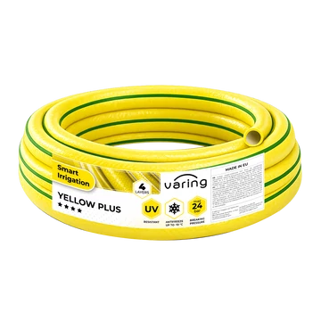Locsolótömlő VARING YELLOW PLUS, 4 rétegű, 1/2", 50m