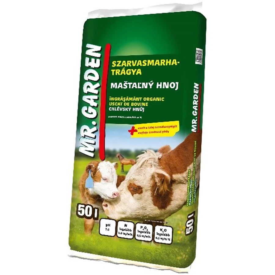 MR.GARDEN Szarvasmarhatrágya, 15 liter