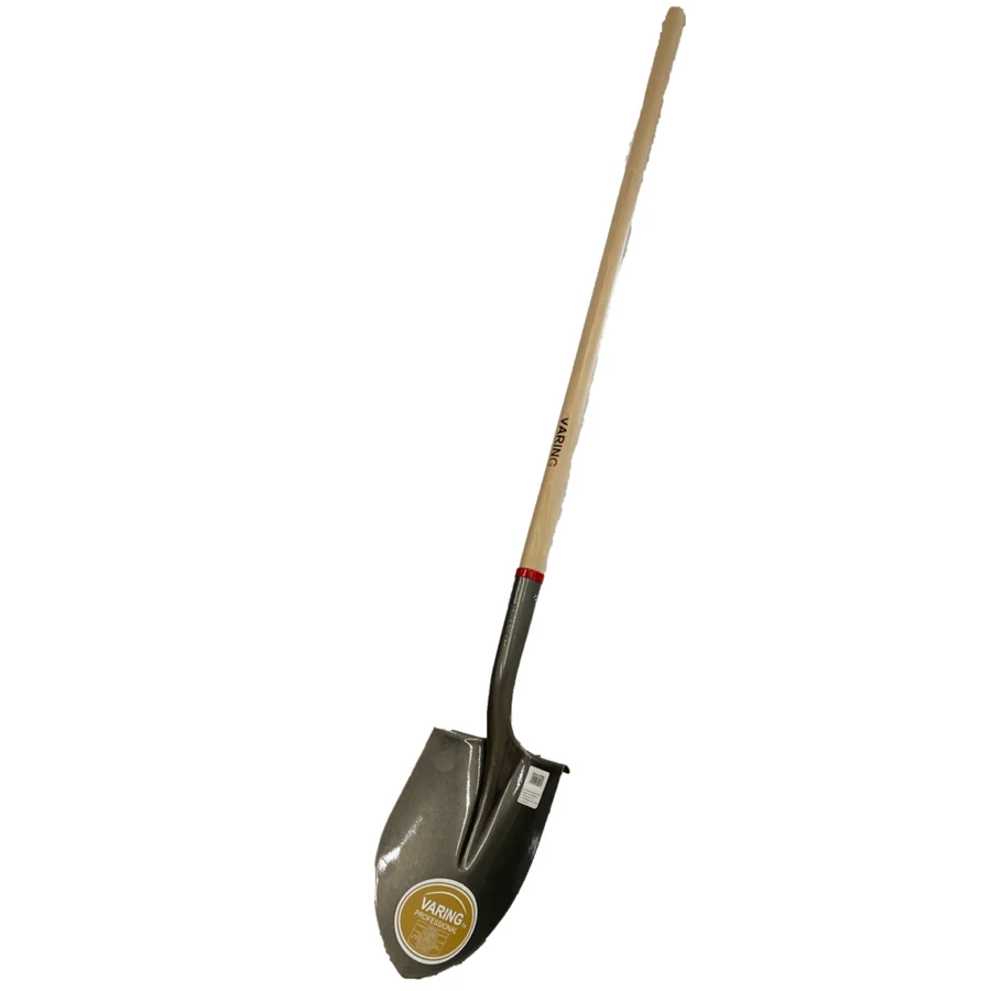 Varing professzionális ásó-lapát lakkozott keményfa nyéllel