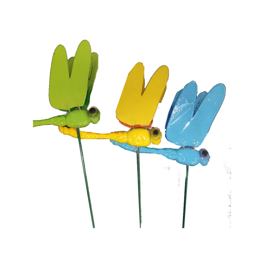 Kerti dekor pácán-szitakötő 10x50cm