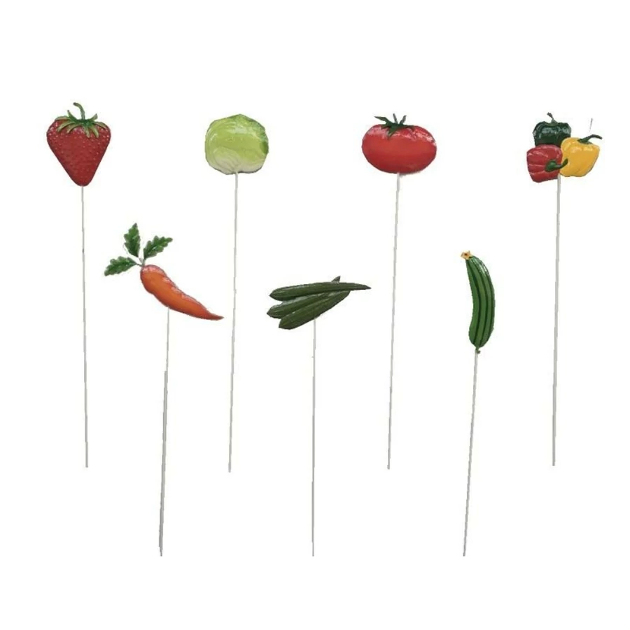 Dekor letűzhető zöldségek többféle 10x1x45cm