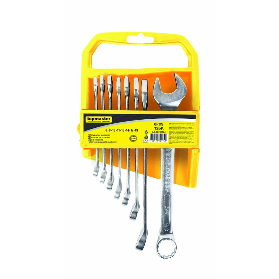 TopMaster Pro Kombinált Csavarkulcs készlet 8-19mm 8db CR-V PRESS TMP