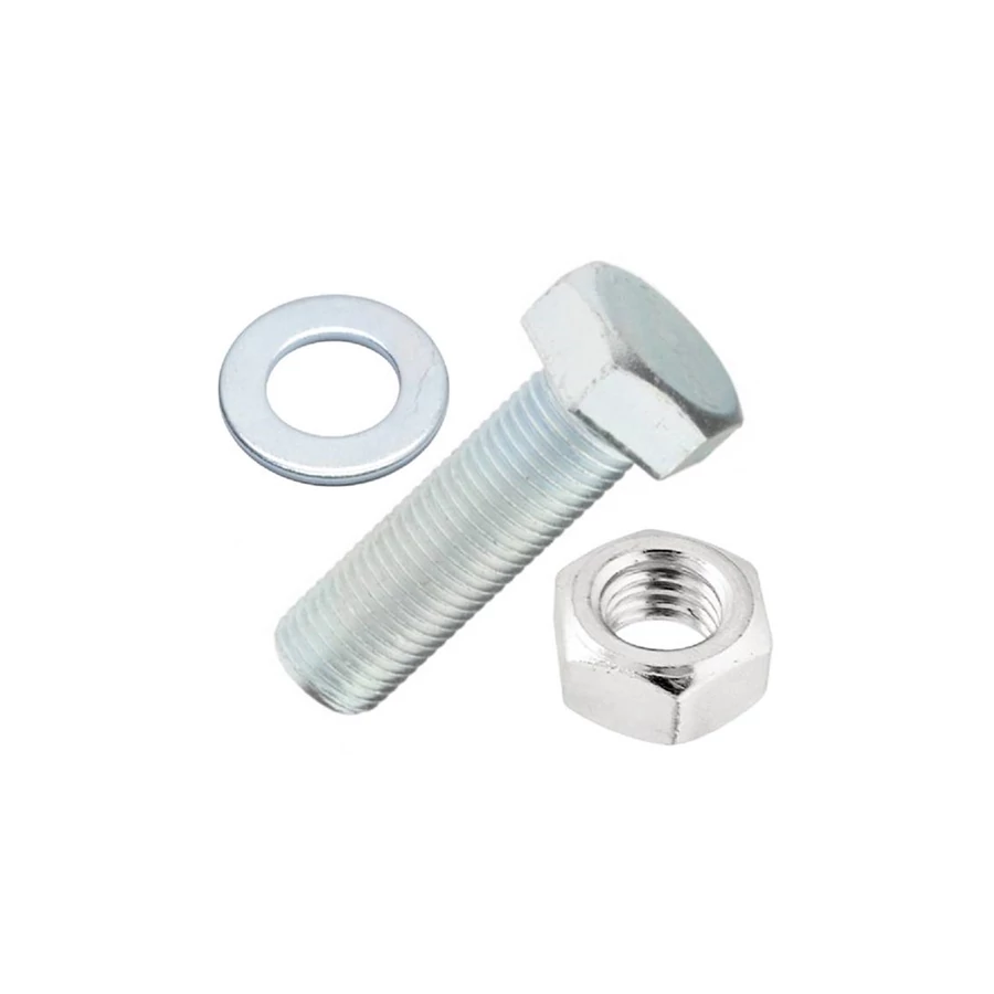 Hatlapfejű csavar M6x80 +anya+lapos alátét (10 db)