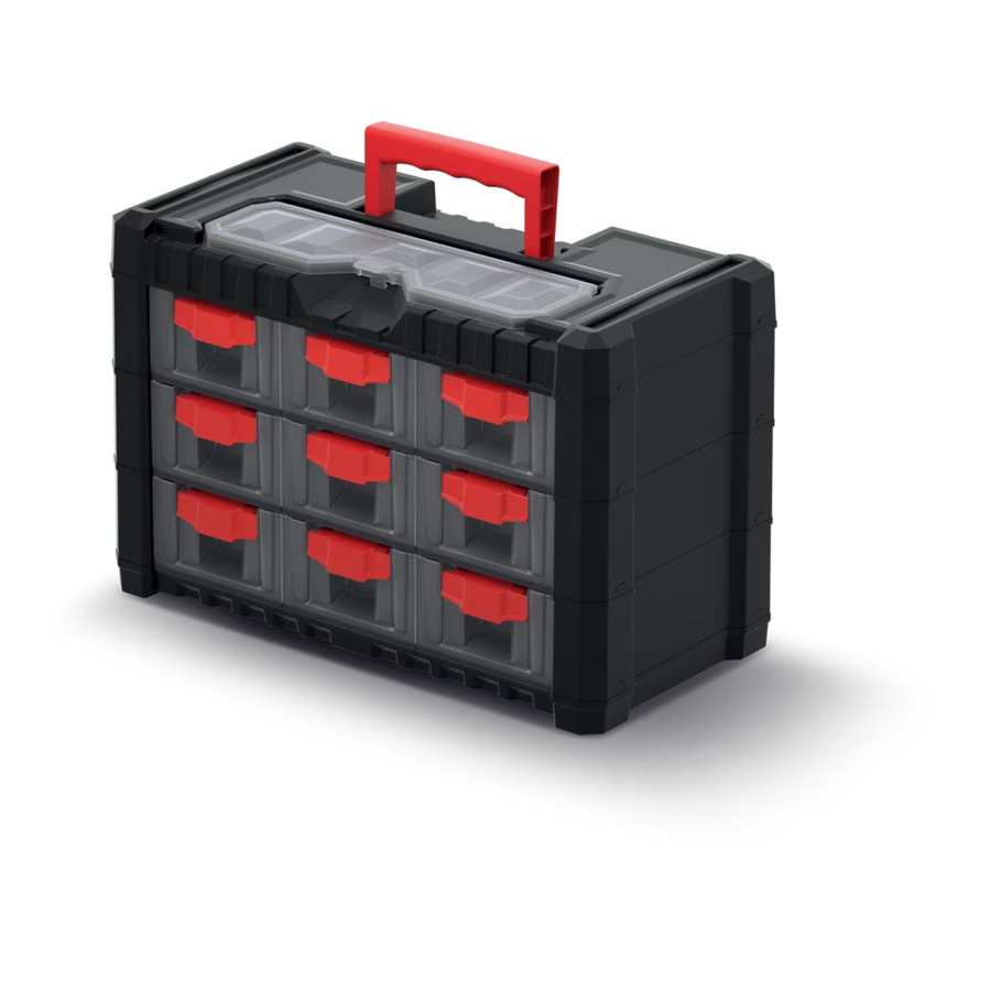 Csavartartó szortimenter Multicase Cargo 400x200x260mm 9 részes