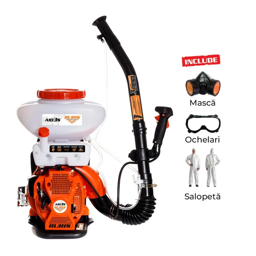 Motoros permetező RURIS A103S + Védőfelszerelés