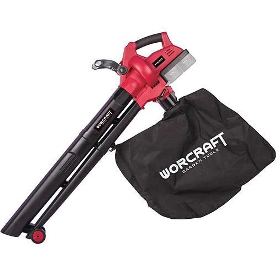 Worcraft CLBV-S40Li, akkumulátoros lombfúvó, lombszívó, 230 km/h, 2 x 20 V, 45 l