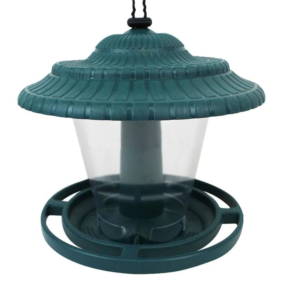 Madáretető 17x19cm 900ml műanyag zöld