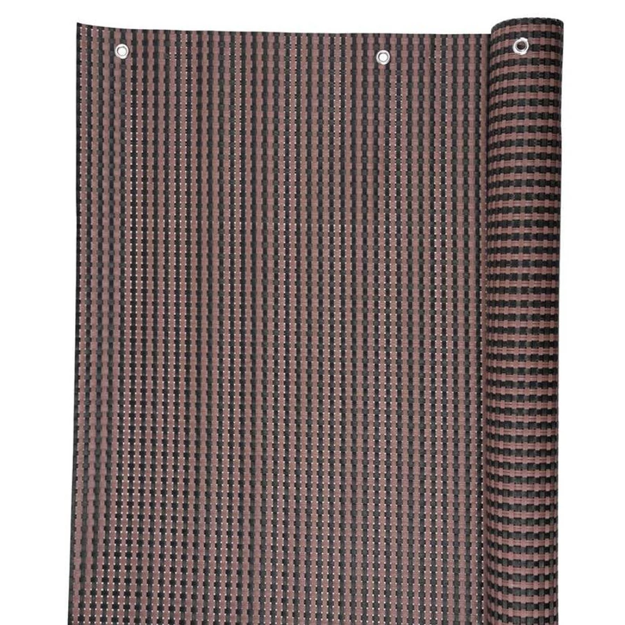 Árnyékoló/Belátás gátló, Polyrattan, 0,9x3m, UV, 800 g/m2, barna-fekete