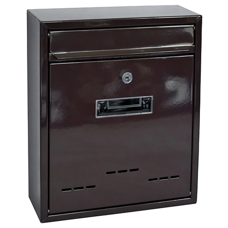 Postaláda bérházas 310x260x90mm barna