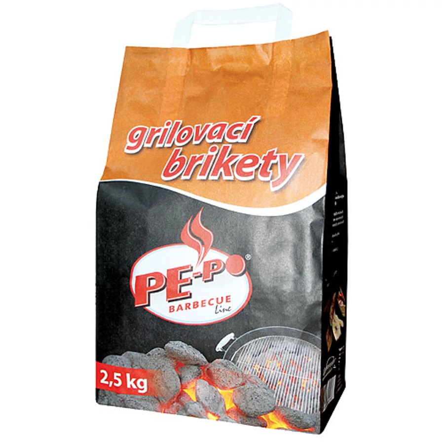 PE-PO® faszén brikett grillezéshez, 2,5 kg