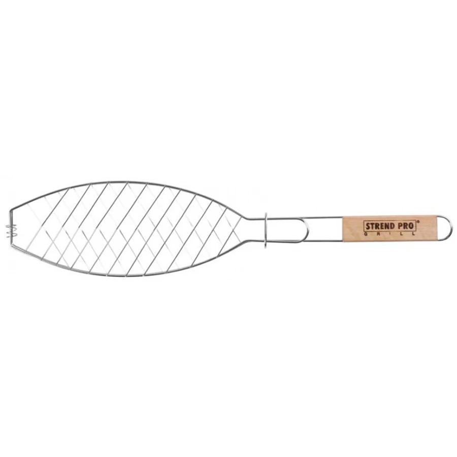 Grill halsütő, 310x130/580 mm, Cr + fa