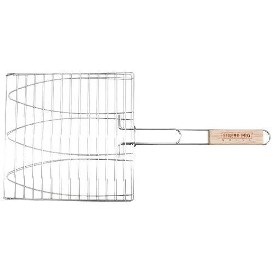 Grill halsütő, 275x280/580 mm, Cr + fa