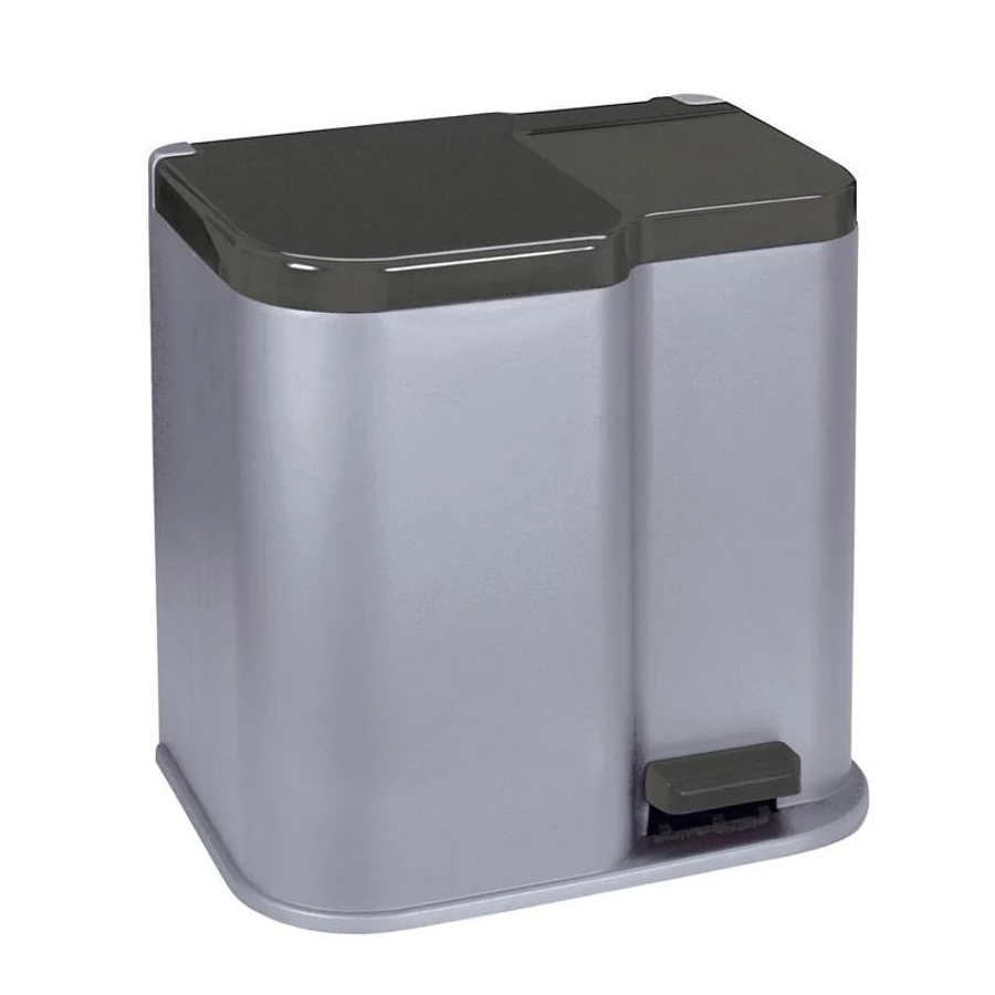 Szemetes kuka Curver® DUO BIN 21L, ezüst/fekete