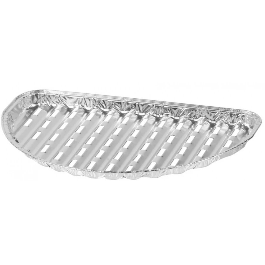 Grilltálca, MagicHome 33x19x2.0 cm, 4 db/csomag, félkör, ALU