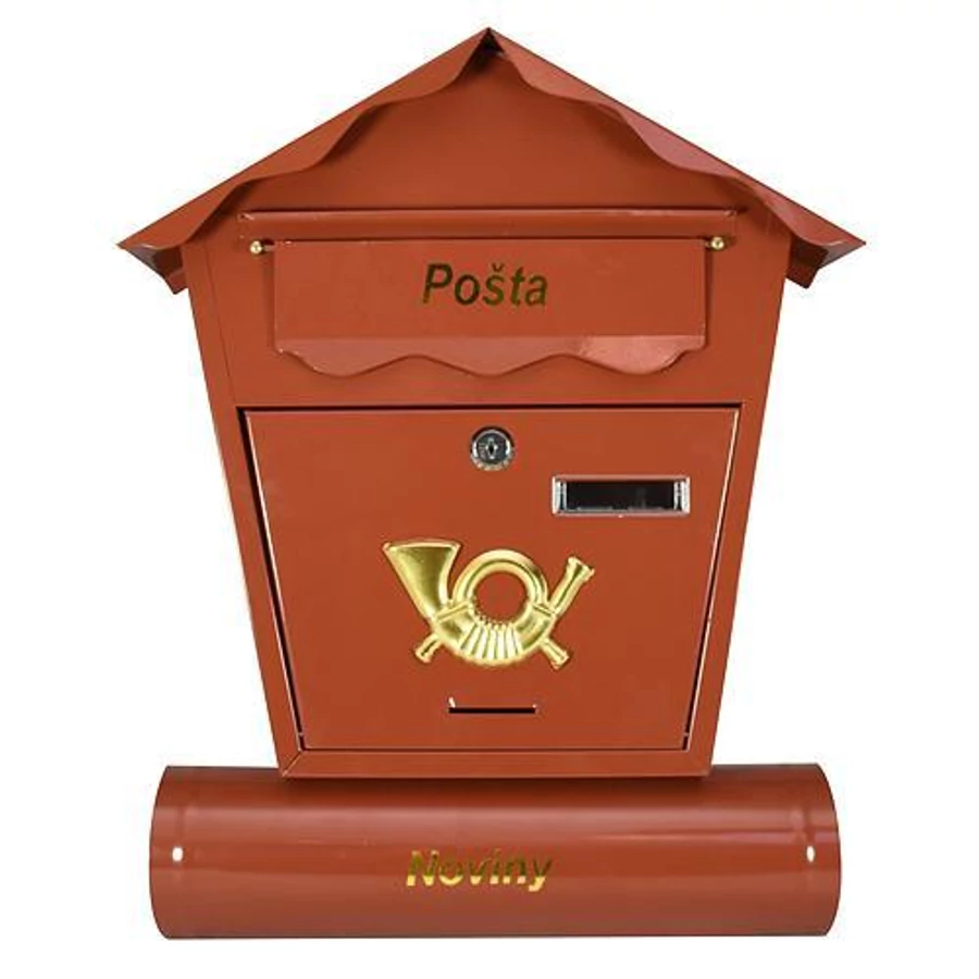 Postaláda NESTOR, 450x370x100 mm, barna