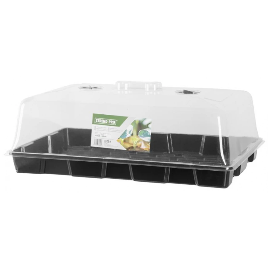 Palántázó tálca, mini melegágy tetővel, 58x37.5x20 cm