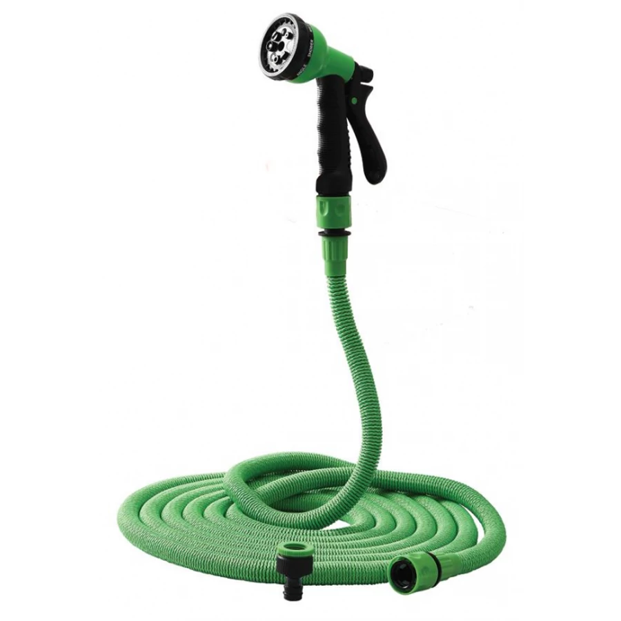 Kígyó locsolótömlő 5-15m + locsolópisztoly