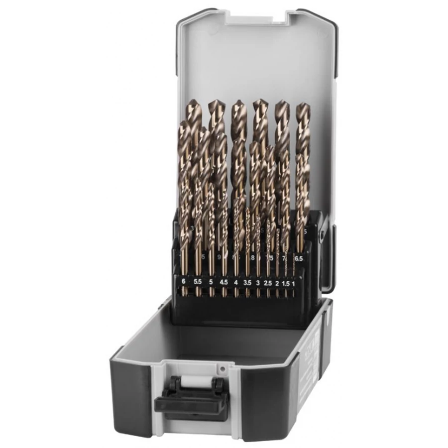 Fúró készlet STREND PRO Premium M2, 25 részes, 1-13 mm, HSS, DIN-338