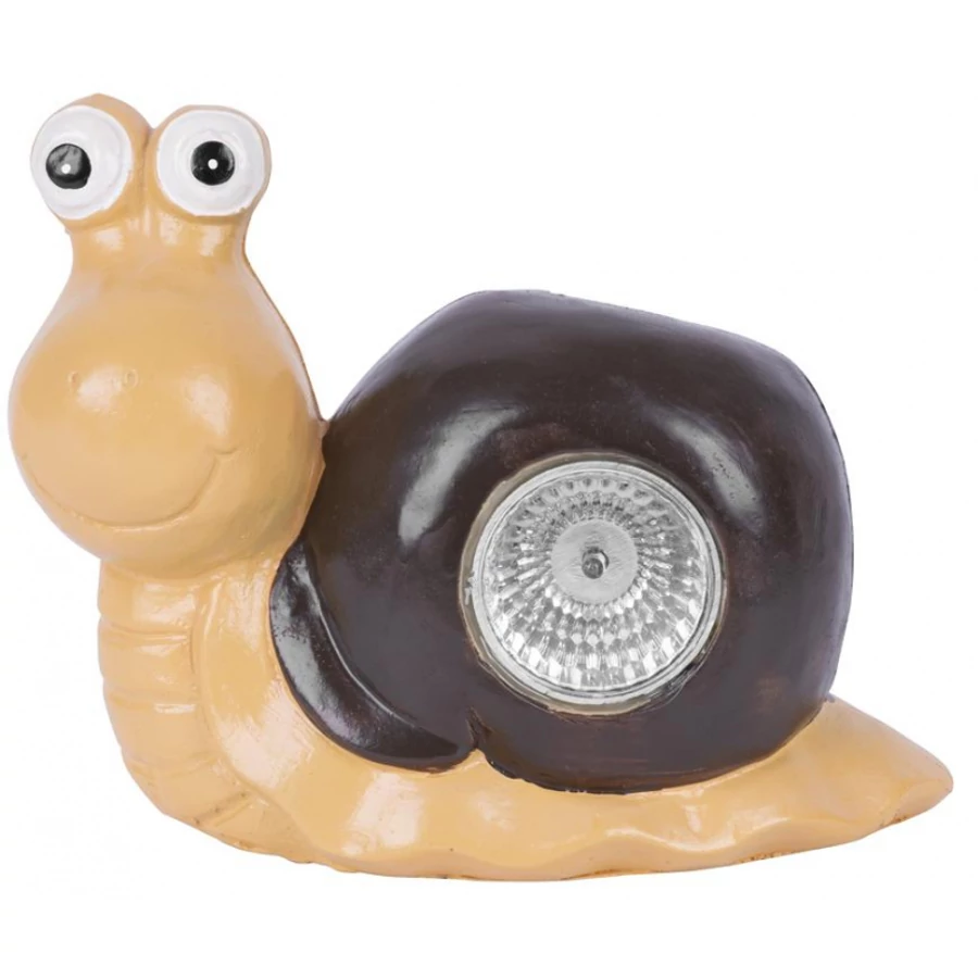 Solar lámpa, csiga, 14x11x12 cm, 1 LED