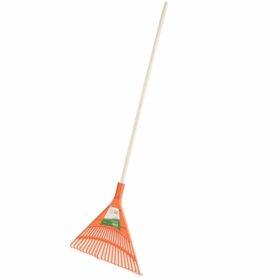 Varing 22 fogú ipari műanyag lombseprű keményfa nyéllel