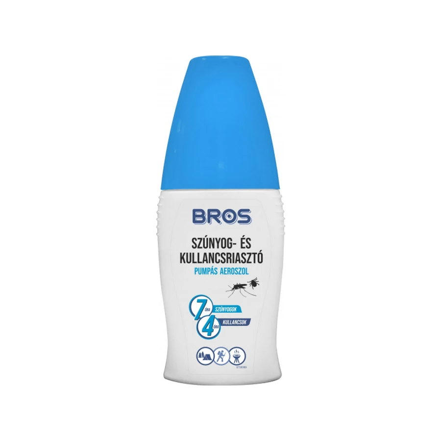 Bros plus szúnyog és kullancsriasztó pumpás 100 ml