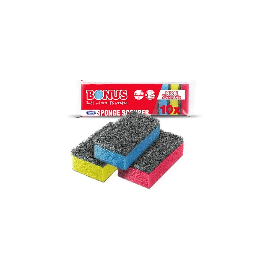 Mosogatószivacs dörzsivel 10 db-os