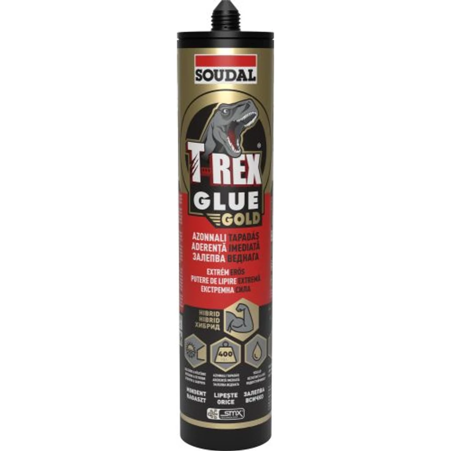 Soudal T-REX extra erős szerelőragasztó (arany)