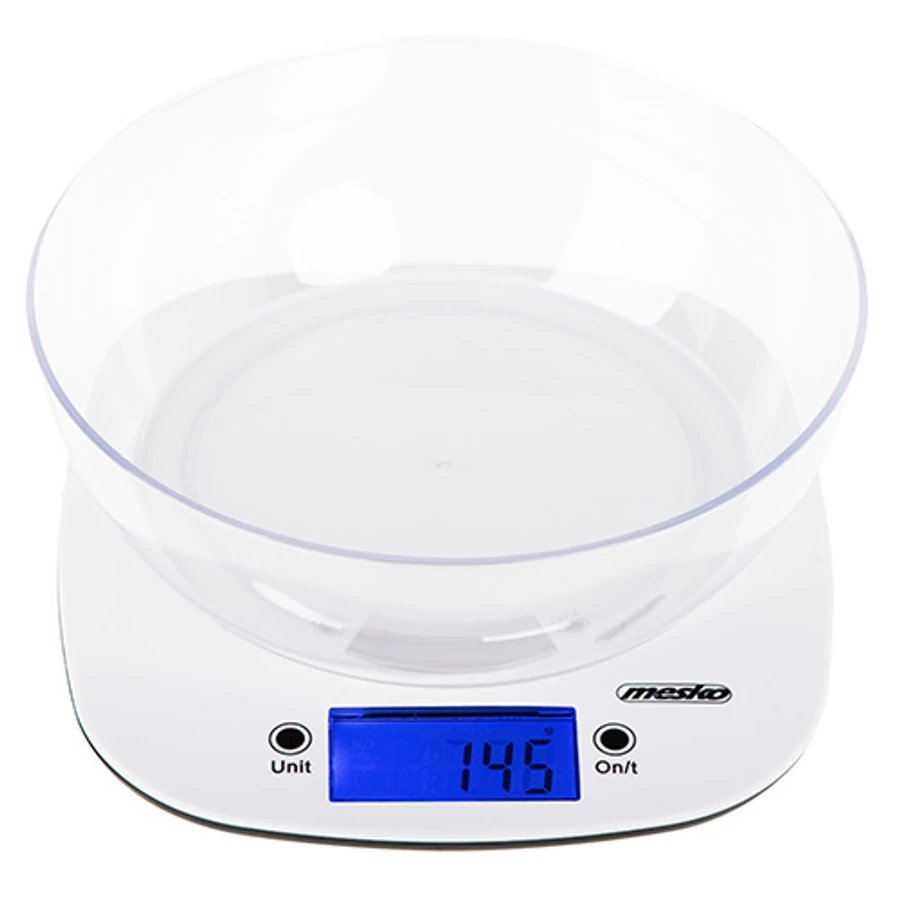 Mesko MS3165 5kg/1g fehér tálas konyhamérleg
