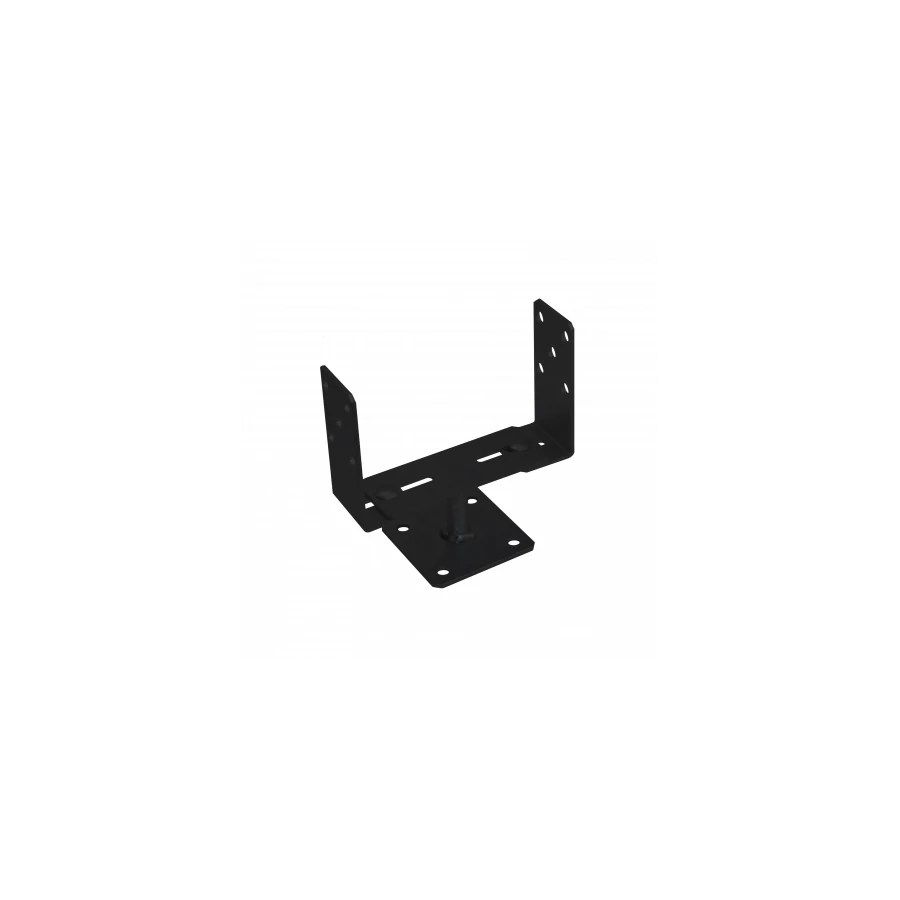 Oszloptalp lecsavarozható állítható 60-200 / 4 mm fekete