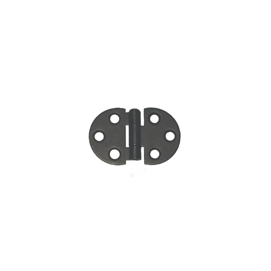 Csuklópánt kerekített 45 x 30 / 1,5 mm fekete