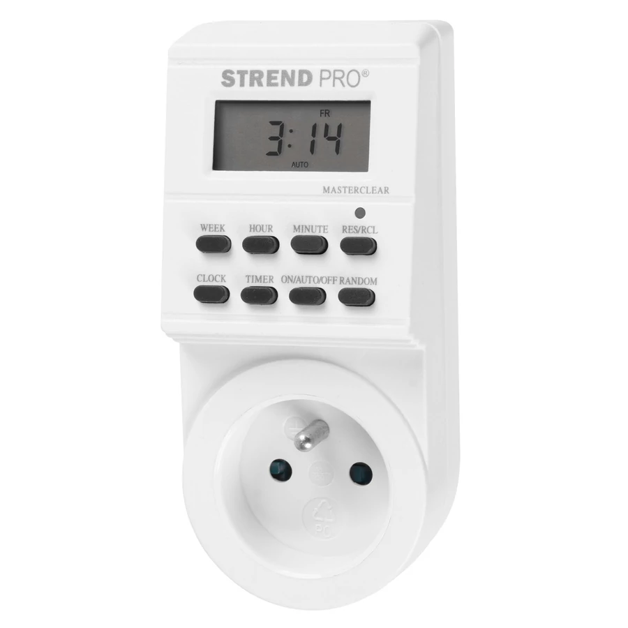 Időzítő Strend Pro, digitális dugó, 230 V, max. 3680 W