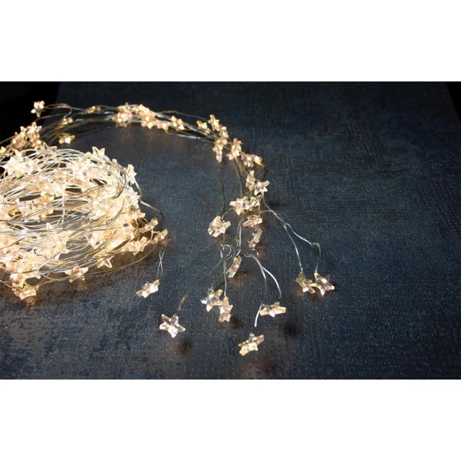 Fényfüzér MagicHome Karácsony Twisted Stars 180S, 180x micro star LED meleg fehér, egyszerű világítás, 23